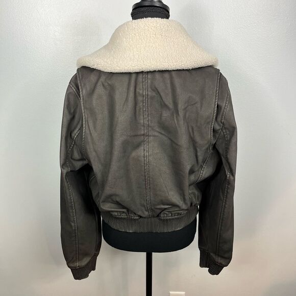 ❄️Blank NYC Faux Leather Aviator Jacket with Faux Shearling Collar - Picture 5 of 8